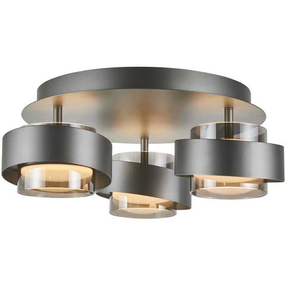 Artcraft Lighting AC6983GR Axis 20" Wide 3000K Led Semi-Flush Ceiling Fixture - Grey
