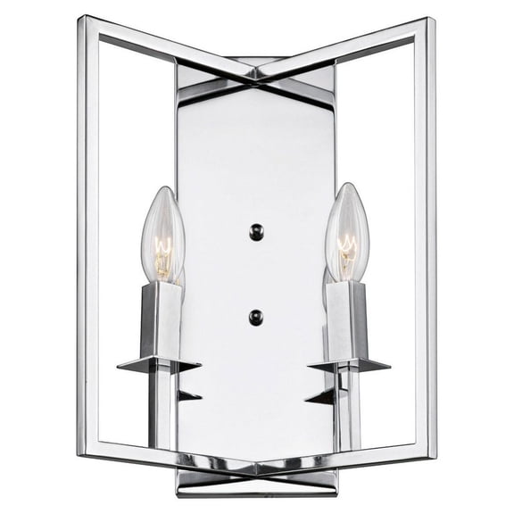 AC10727CH-Artcraft Lighting-Allston-2 Light Wall Mount in Traditional Style-5 Inches Wide by 14 Inches High-Chrome Finish