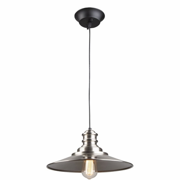 Artcraft Lighting Broxton 1 Light Metal Shade Pendant - Brushed Nickel