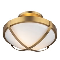 Artcraft Lighting Cara Collection 2Light Flush Mount, Brushed Brass
