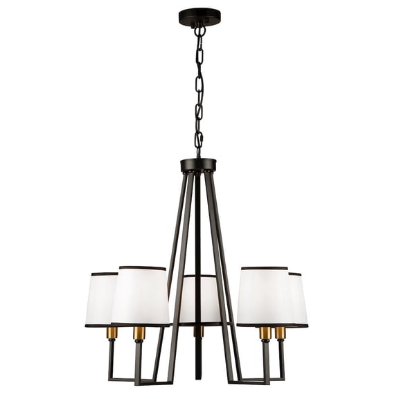 Artcraft Lighting Coco 5 Light Chandelier Black and Gold