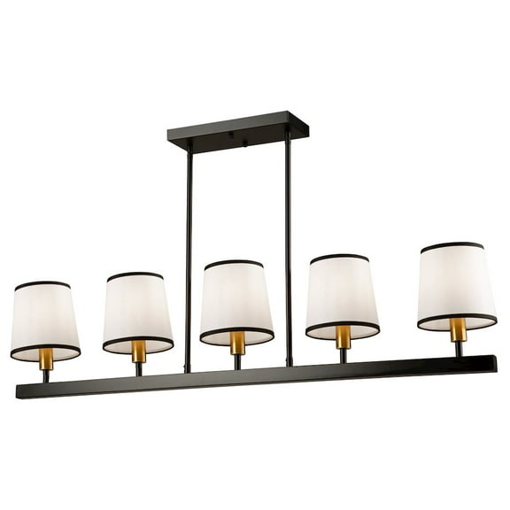 Artcraft Lighting Coco 5 Light Island Black and Gold