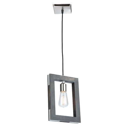 Artcraft Lighting Gatehouse 1 Light Pendant (Dark Pine & Brushed Nickel)