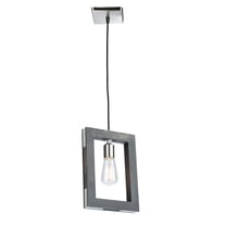 Artcraft Lighting Gatehouse 1 Light Pendant (Dark Pine & Brushed Nickel)