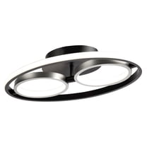 Artcraft Lighting Gemini 18W LED Flush Mount Black and Nickel