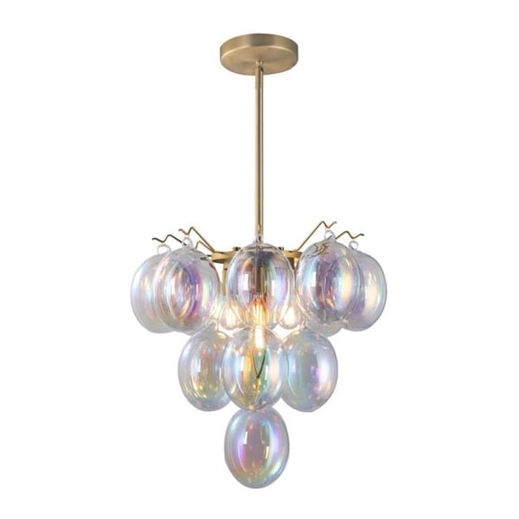 Artcraft Lighting Globo Collection 5Light Chandelier Iridescent and Brass