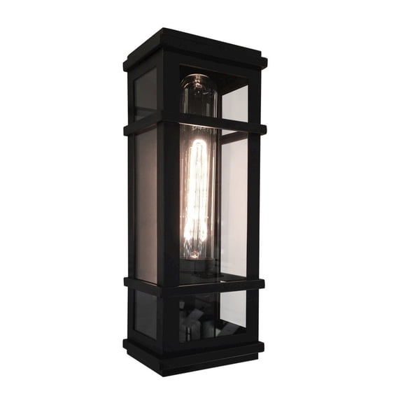 Artcraft SC13111BK Granger Street Modern Outdoor Wall Sconce Black Wall Light