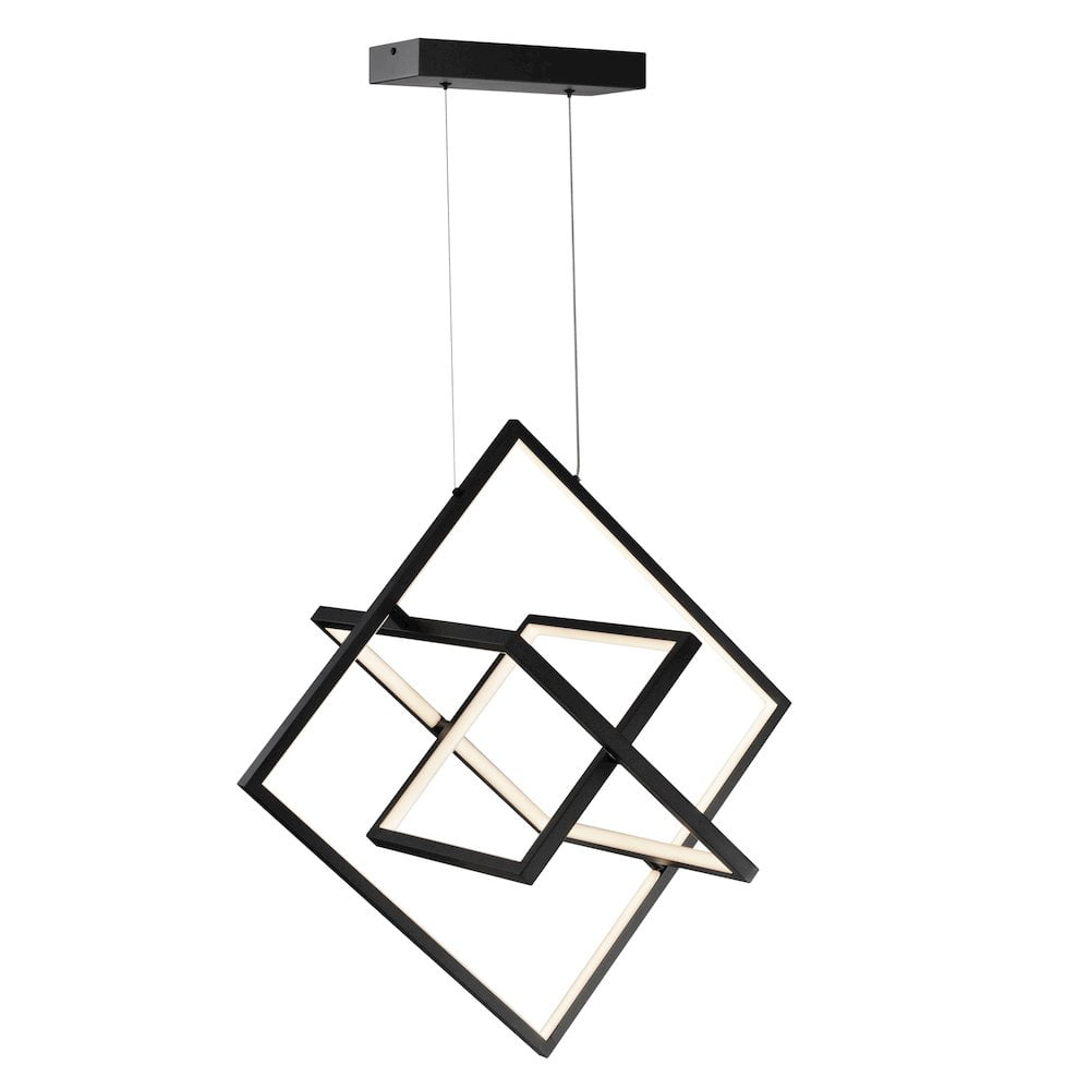 Graymar Matte Black Geometric LED Pendant Light