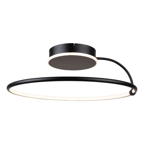 Artcraft Lighting Halo Collection Integrated LED SemiFlush Mount, Black
