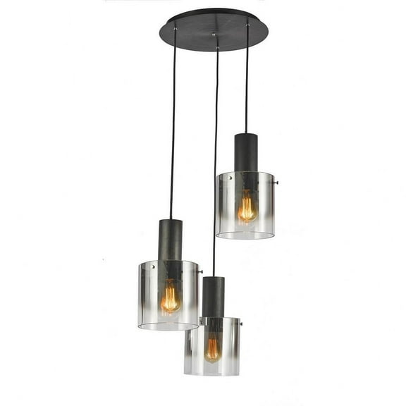 AC11523SM Artcraft Lighting Henley-3 Light Pendant-19.75 Inches Wide by 98.5 Inches High-Satin Black Finish