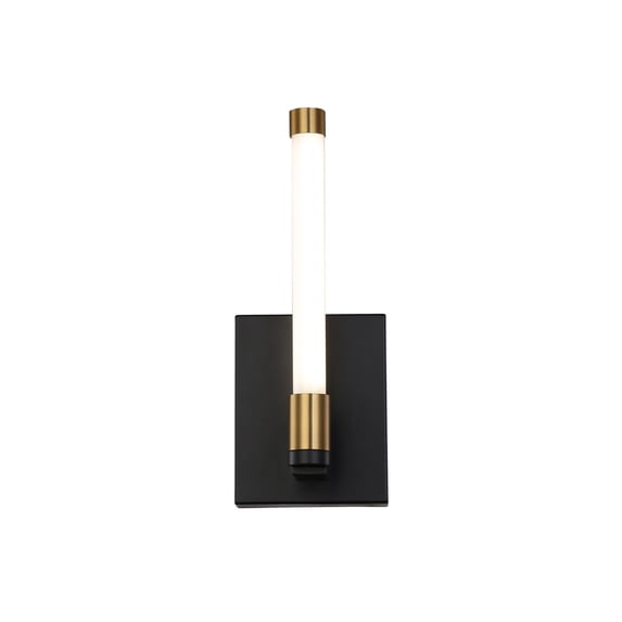 Artcraft Lighting Infiniti Collection 1Light Integrated LED Sconce, Matte Black & Brass
