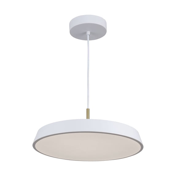 Artcraft Lighting Lexi Collection 1Light 16" Pendant White
