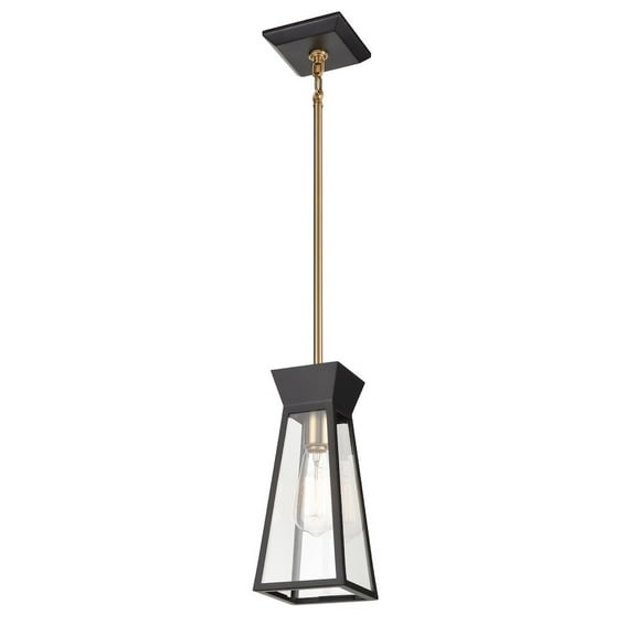 Artcraft Lighting Lucian Single Pendant Black and Brushed Brass