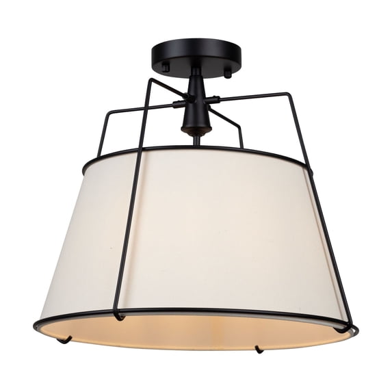 SC13362BK Artcraft Lighting Pullman - 3 Light Semi-Flush Mount-13.5 Inches Tall and 17 Inches Wide-Black Finish