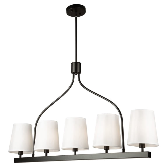 SC13336BK-Artcraft Lighting-Rhythm - 5 Light Island In Traditional Style-23.6 Inches Tall and 6.3 Inches Wide-Black Finish