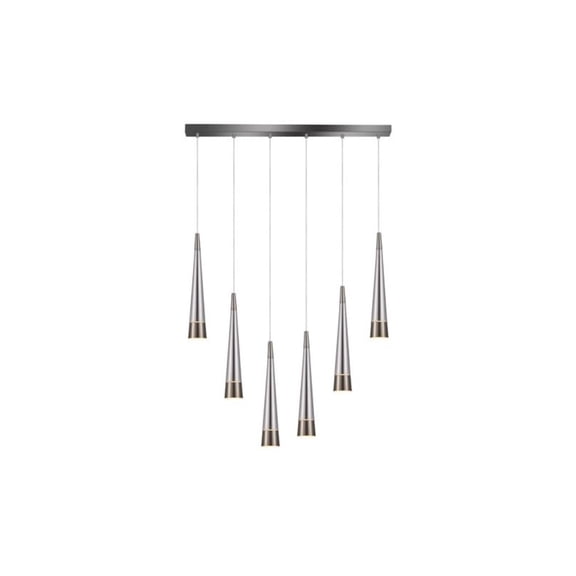 Artcraft Lighting Sunnyvale Collection 6Light Island Light Pearl Black and Smoke