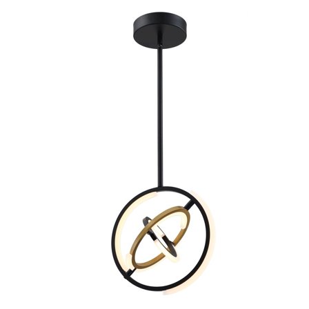 Artcraft Lighting Trilogy Collection Integrated LED 13 in. Pendant, Black and Gold