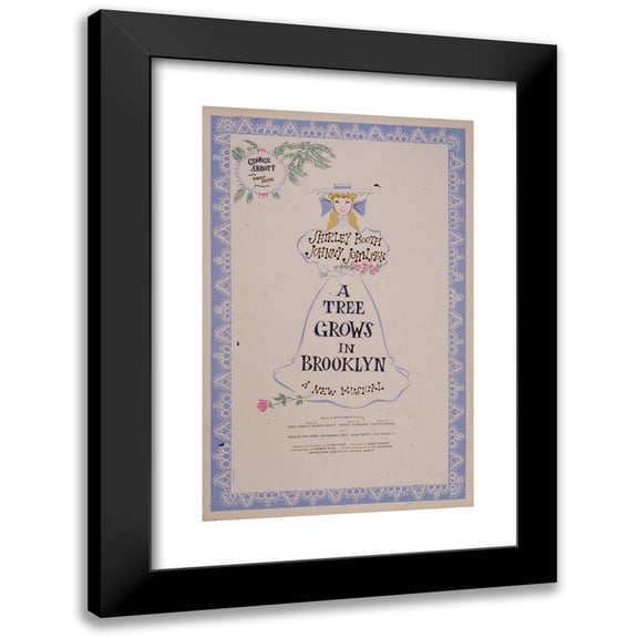 Artcraft Lithograph 11x14 Black Modern Framed Museum Art Print Titled - A Tree Grows in Brooklyn (1951)