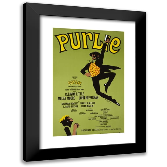Artcraft Lithograph 11x14 Black Modern Framed Museum Art Print Titled - Purlie (1970)