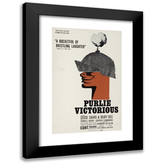 Artcraft Lithograph 11x14 Black Modern Framed Museum Art Print Titled - Purlie Victorious (1962)