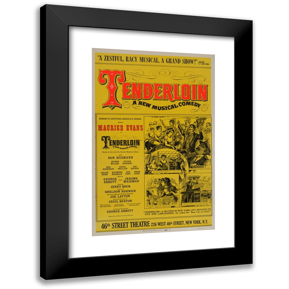 Artcraft Lithograph 11x14 Black Modern Framed Museum Art Print Titled