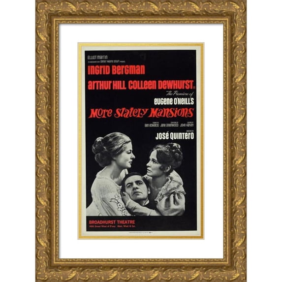 Artcraft Lithograph 13x18 Gold Ornate Wood Frame and Double Matted Museum Art Print Titled - More Stately Mansions (1967)