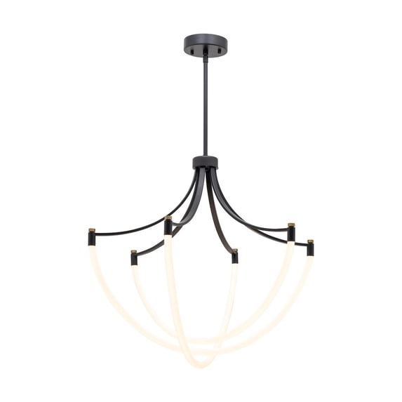 Artcraft Lighting Cascata Collection 3Light Chandelier Black and Brushed Brass