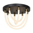 thumbnail image 1 of Artcraft Lighting Cascata Collection 1Light Flush Mount Black and Brushed Brass, 1 of 4