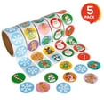 thumbnail image 1 of ArtCreativity 500-Piece Christmas Sticker Roll Assortment – Holiday Party Favors, Goodie Bag Fillers, Decorations for Kids 3+ Featuring Santa & Elves, 1 of 7