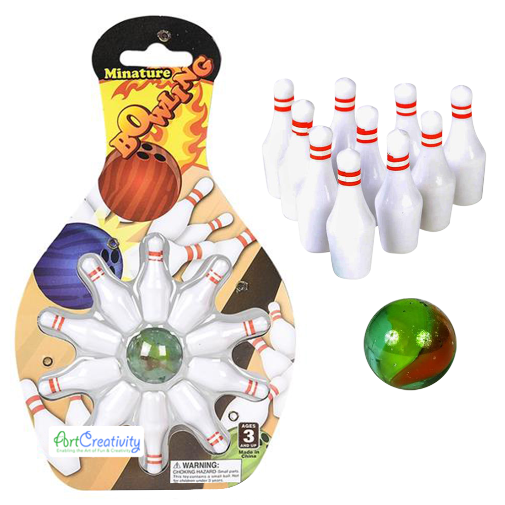 Artcreativity Mini Bowling Game Party Favors and Goodie Bag Fillers for