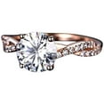 thumbnail image 1 of Artdeco 1.25 Carat Infinity Moissanite and Diamond Engagement Ring in Rose Gold, 1 of 5