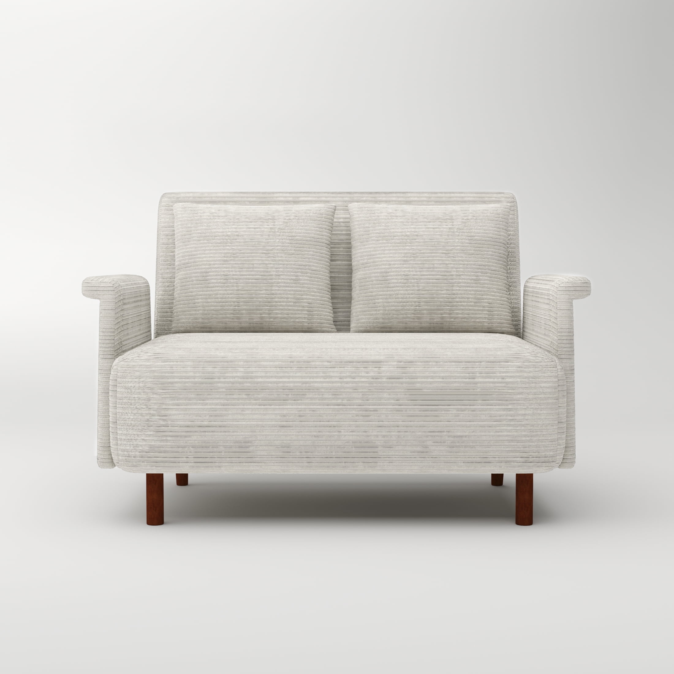 Artdeco Home Boston Convertible Futon Chair Beige, Velvet Medium Pillows Included, Multi-Position 6 in Sofa, Futon Chair