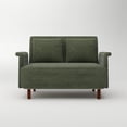 thumbnail image 1 of Artdeco Home Boston Convertible Futon Chair Darck Olive Green, Velvet Medium Pillows Included, Multi-Position 6 in Sofa, Futon Chair, 1 of 12