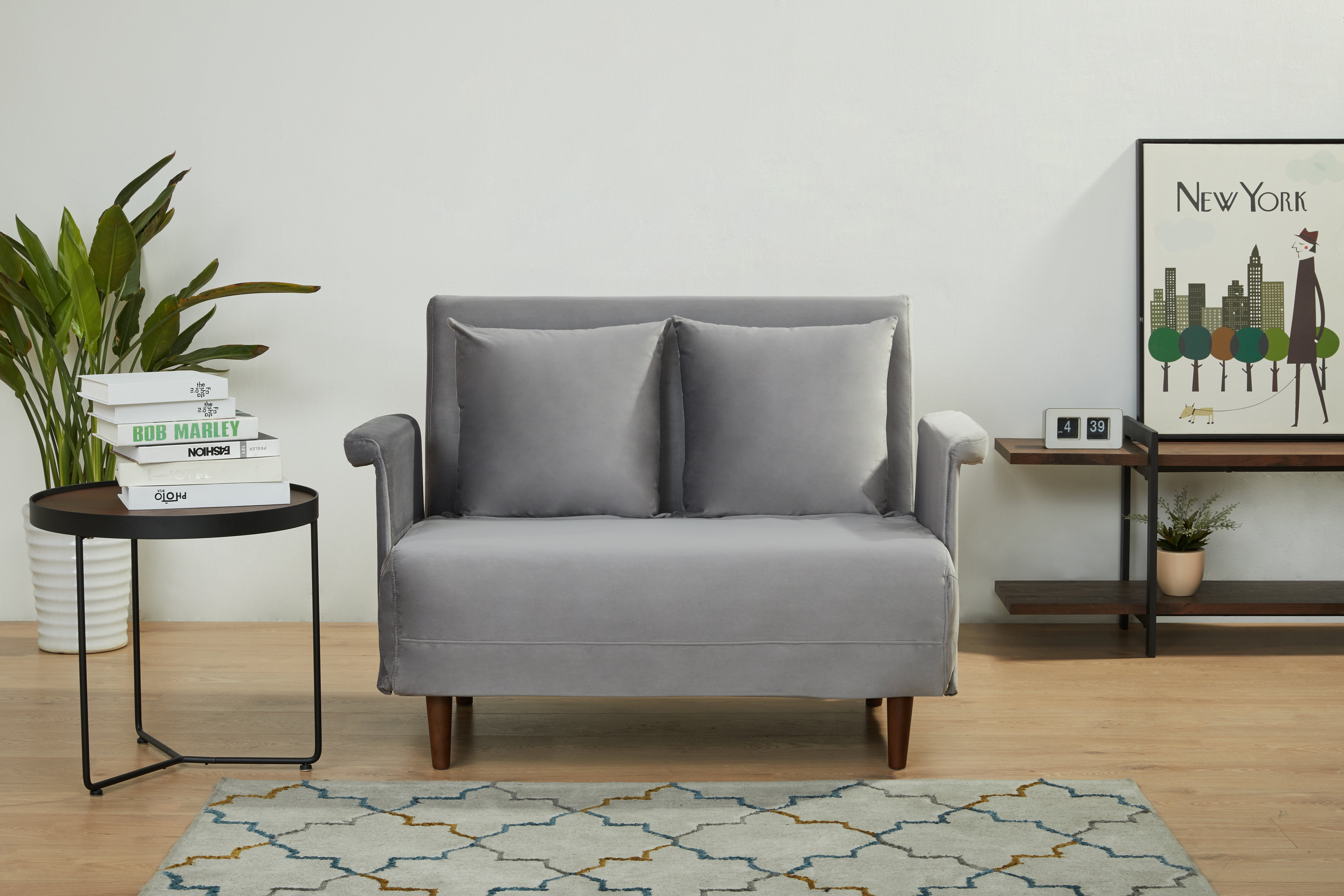 A&d home boston velvet convertible chair discount