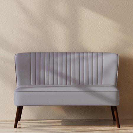 Artdeco Home Hollywood Velvet Loveseat, Gray