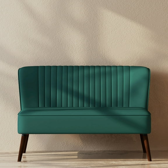 Artdeco Home Hollywood Velvet Loveseat Sofa, Green