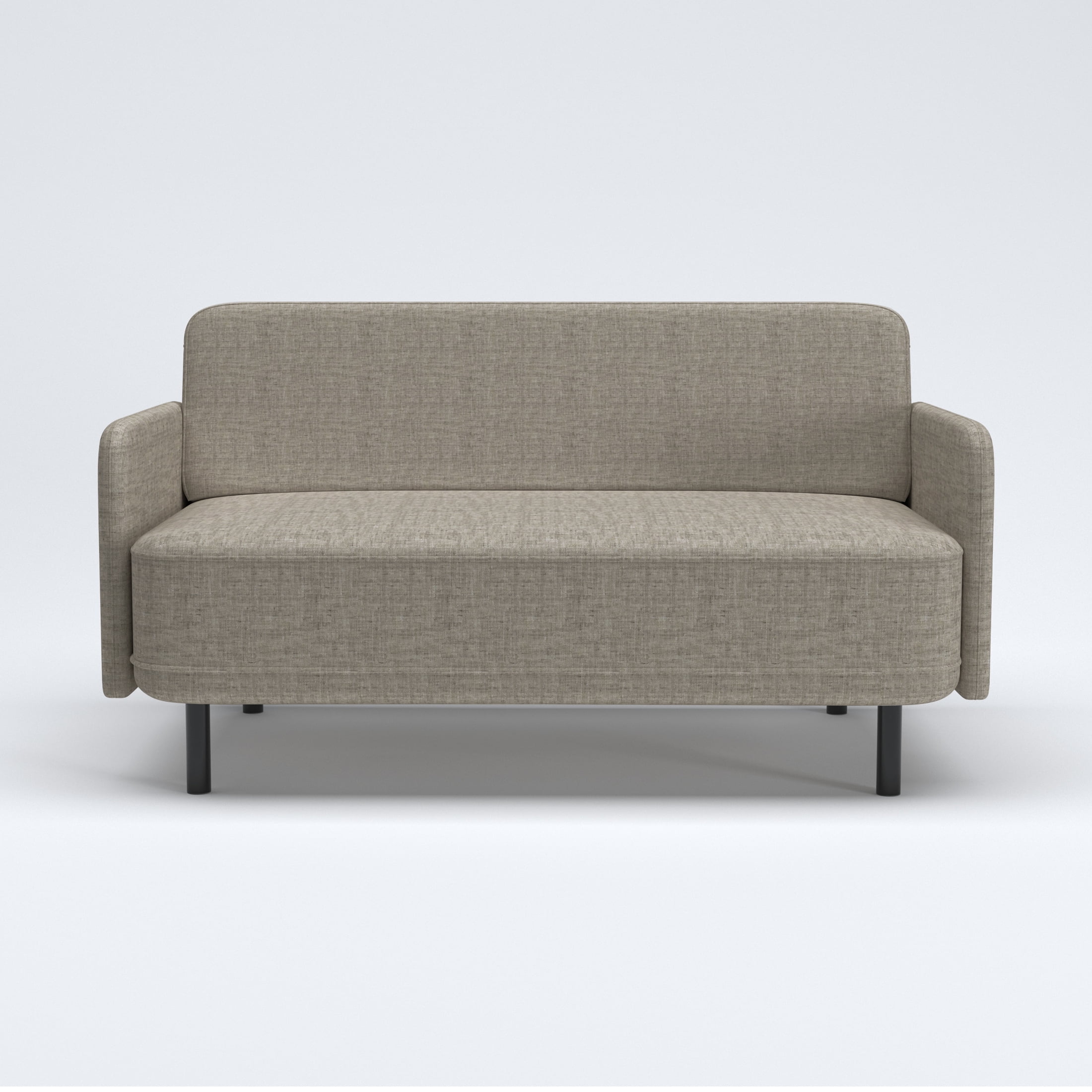 Artdeco Home Metro Loveseat - Modern Living Room Loveseat Sofa, Two-Seater Settee, Upholstered Corduroy Fabric Armchair, Love Seat Sofa Chair with Wood Legs for Bedroom/Office/Reading Spaces