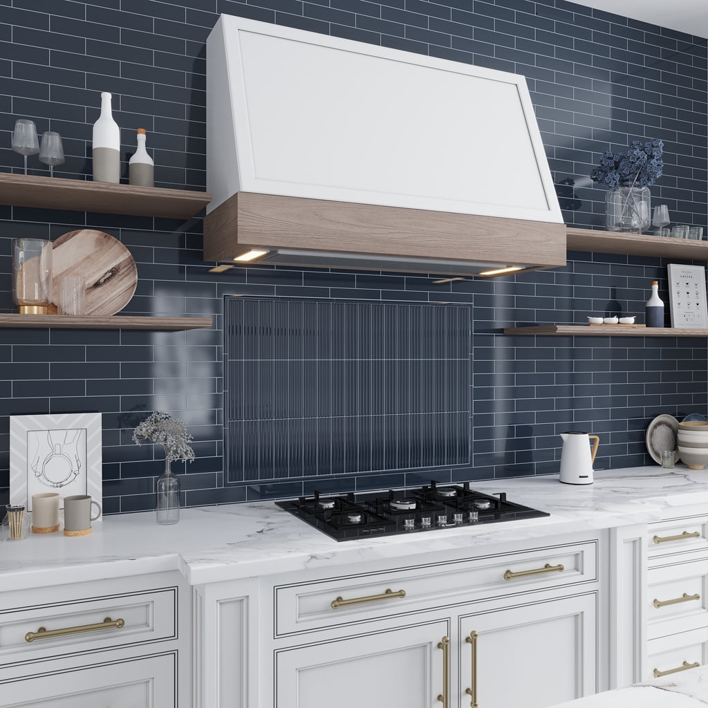 Arte Glossy Blue Ceramic Subway Wall and Floor Tile