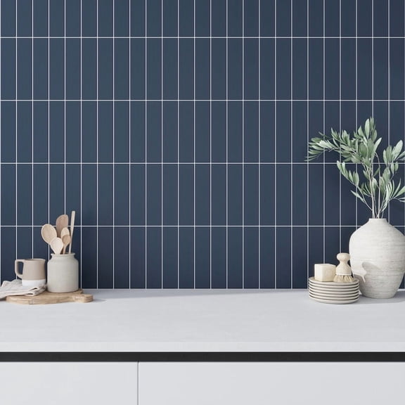 Arte 1.97 in. x 7.87 in. Matte Blue Ceramic Subway Wall and Floor Tile (6.48 sq. ft./case) (60-pack)