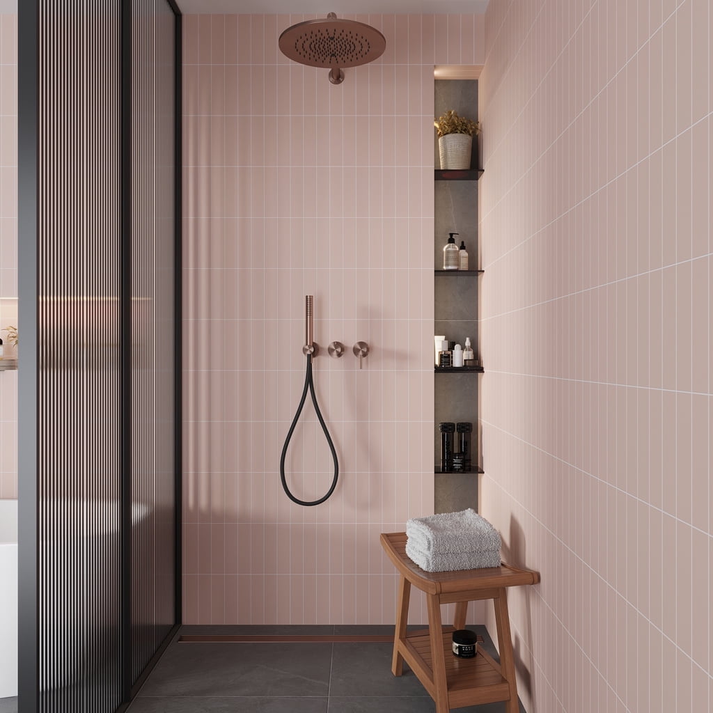 Matte Pink Ceramic Subway Tile 2" x 8"