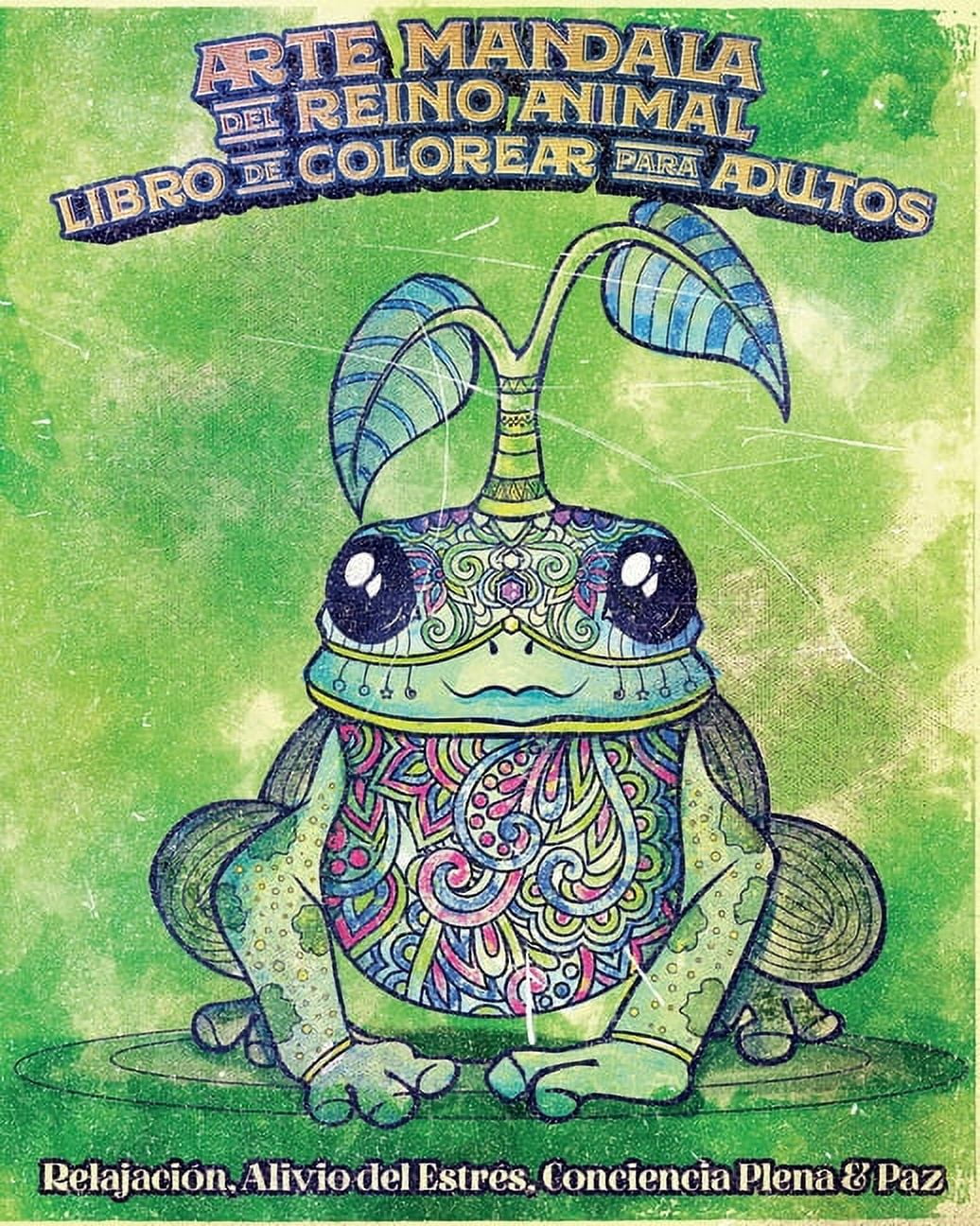 Animales con mandalas. Libro de colorear para adultos.