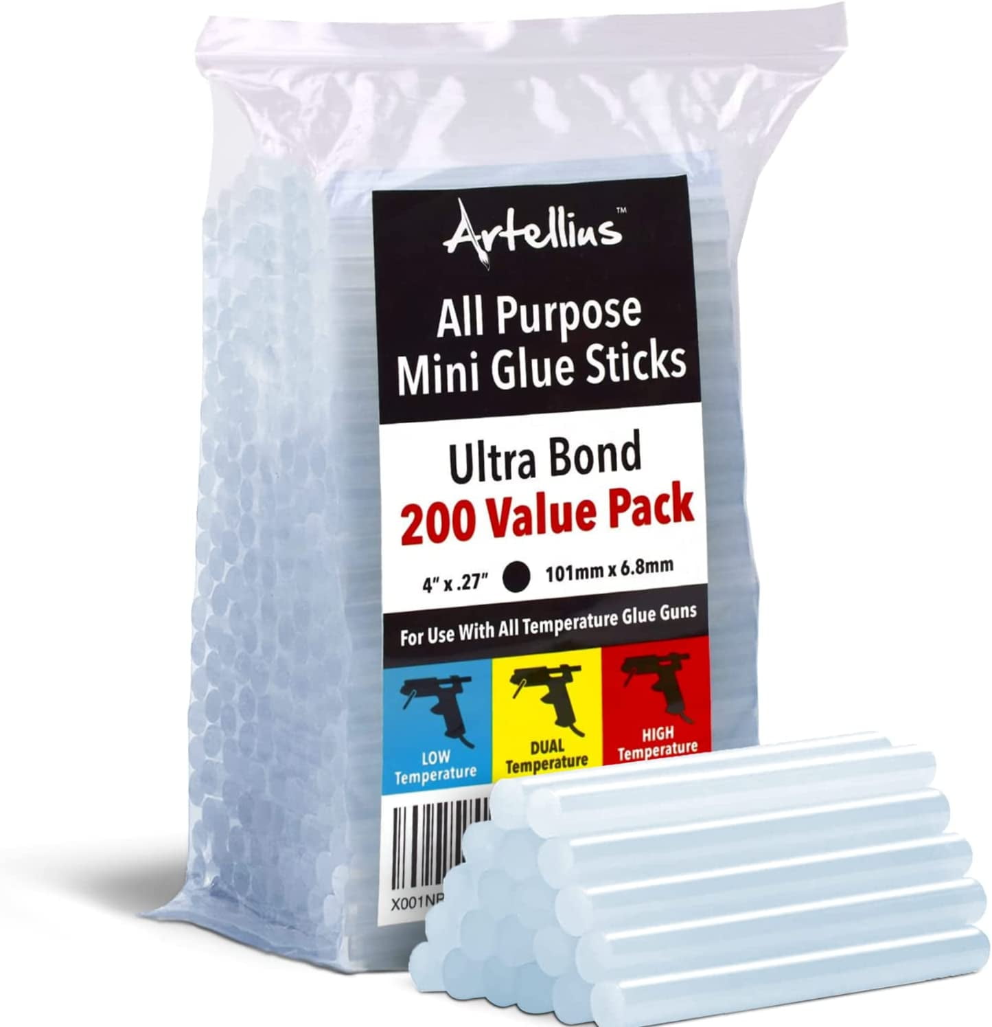 Multi Temp Glue Sticks 7/16X4 50/PKG