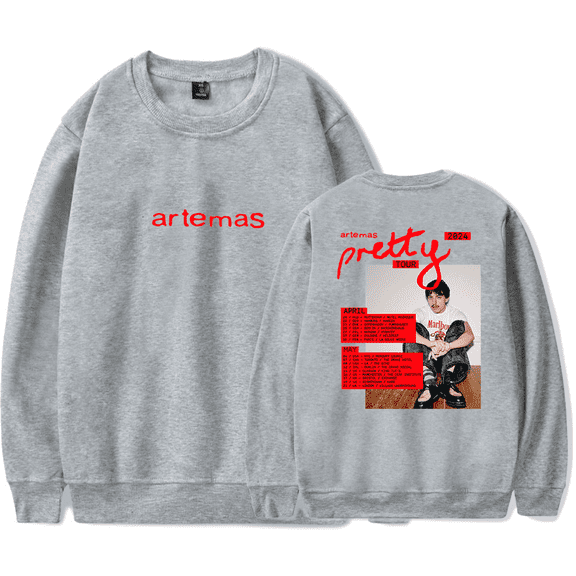 Artemas Merch Sweatshirt 2024 Pretty Tour Long Sleeve Hoodie Fashion Top Singer Men Women Tracksuit Pullover Coat Fans Gift
