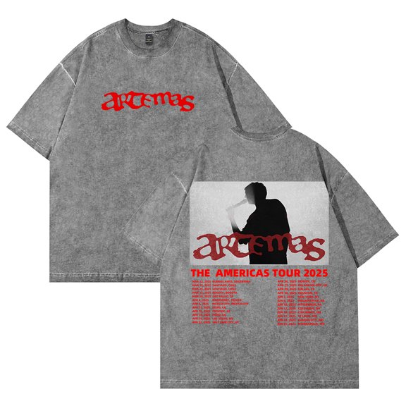 Artemas The Americas Tour 2025 Merch T-Shirt Cotton Wash Tee Women Men Short Sleeve Crewneck Tee