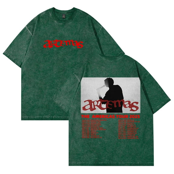 Artemas The Americas Tour 2025 Merch T-Shirt Cotton Wash Tee Women Men Short Sleeve Crewneck Tee