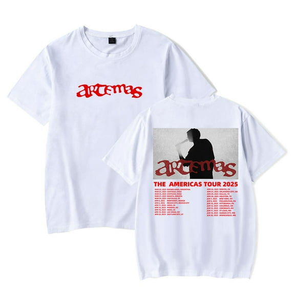 Artemas The Americas Tour 2025 Merch T-Shirt Women Men Casual Crewneck Short Sleeve Fashion Tee