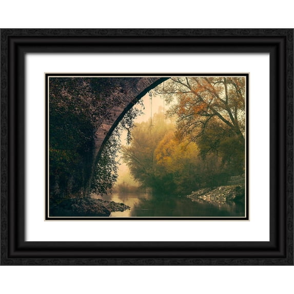 Artemiadi, Dora 18x14 Black Ornate Wood Framed with Double Matting Museum Art Print Titled - Mystic River
