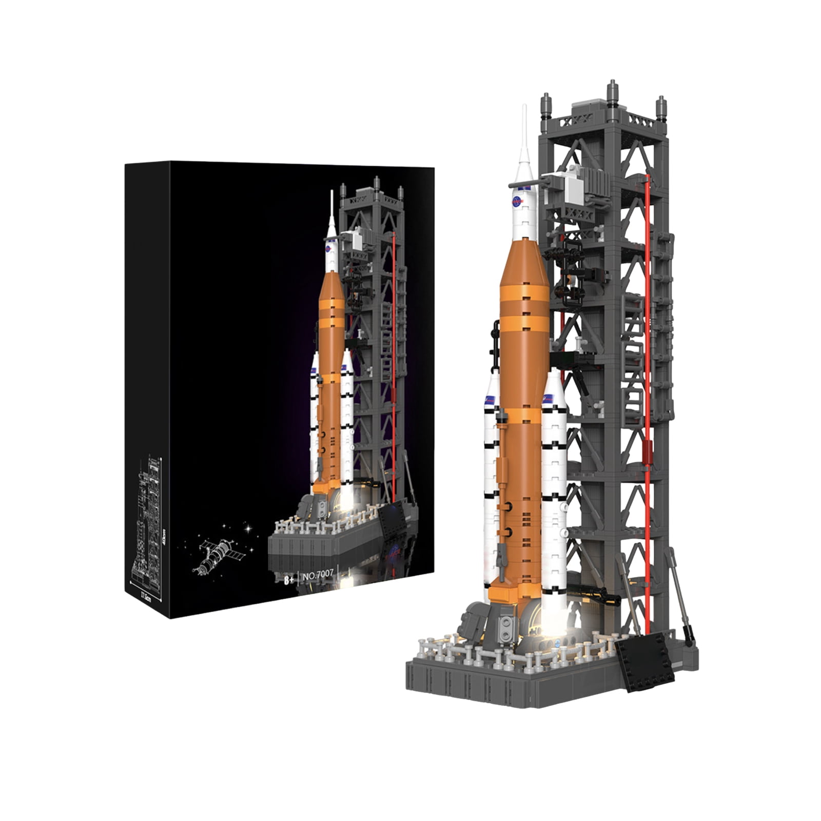 Artemis 2 Moon Rocket Building Block Set with Launch Tower, 908Pcs Space Exploration Model Kit, NASA-Inspired Collectible Display