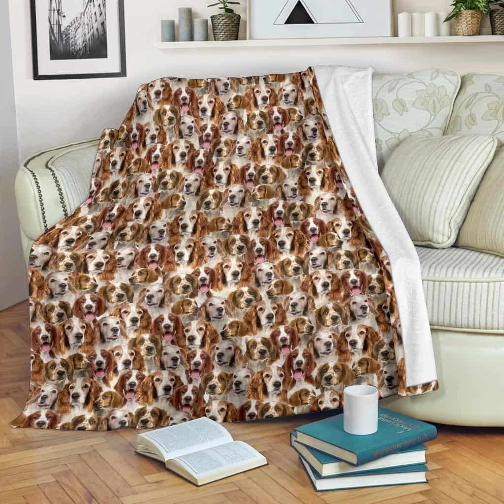 Springer Spaniel Sign Artemis Blanket Welsh Springer Spaniel Flannel Throw, 40 x 50 in - 300 ...