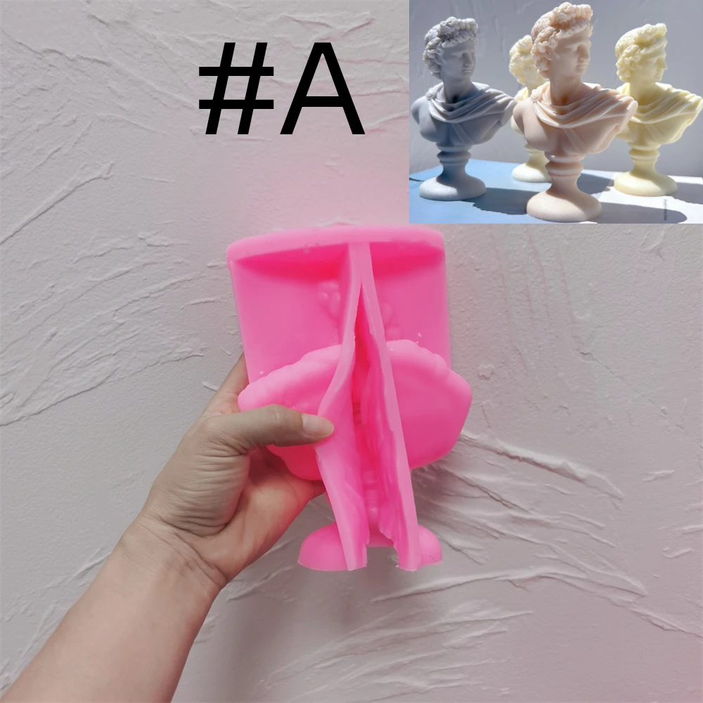 Artemis Diana Silicone Mold Bust God Apollo Candle Mold Greek Sculpture